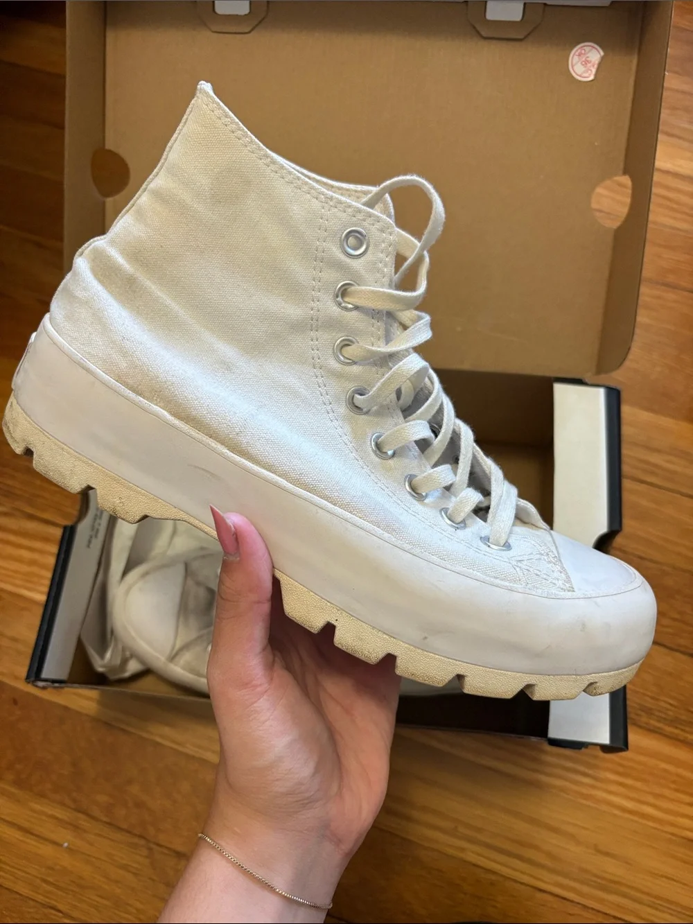 Converse White High-Top All Star Canvas Sneakers - Picture 3 of 9